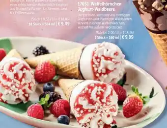 Waffelhörnchen Joghurt-Waldbeere