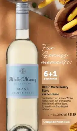 Bofrost Michel Maury Blanc Vin de France Angebot