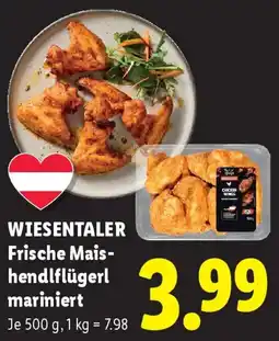 Lidl Wiesentaler frische mais- hendlflügerl Angebot