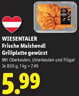 Lidl Wiesentaler Frische Maishendl Grillplatte gewürzt Angebot