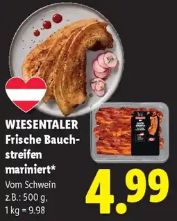 Lidl Wiesentaler frische bauch- streifen mariniert Angebot