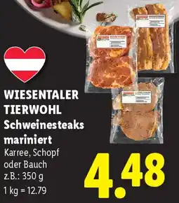 Lidl Wiesentaler tierwohl schweinesteaks mariniert Angebot