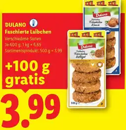 Lidl Dulano Faschierte Laibchen Angebot