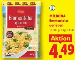 Lidl Milbona Emmentaler gerieben Angebot