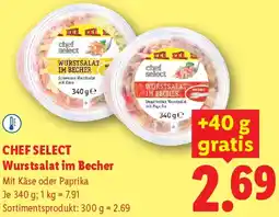 Lidl Chef Select Wurstsalat im Becher Angebot