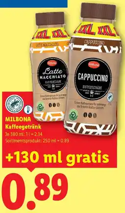 Lidl Milbona Kaffeegetränk Angebot