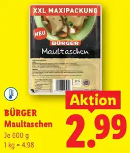 Lidl Bürger Maultaschen Angebot