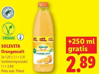 Lidl Solevita Orangensaft Angebot