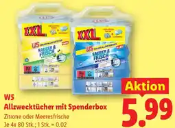 Lidl W5 Allzwecktücher mit Spenderbox Angebot
