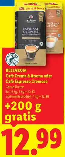 Lidl Bellarom Cafè Crema & Aroma oder Cafè Espresso Cremoso Angebot