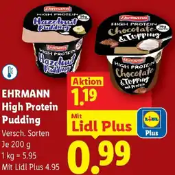 Lidl Ehrmann High Protein Pudding Angebot