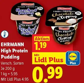 Lidl Ehrmann High Protein Pudding Angebot