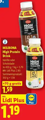 Lidl Milbona High Protein drink Angebot
