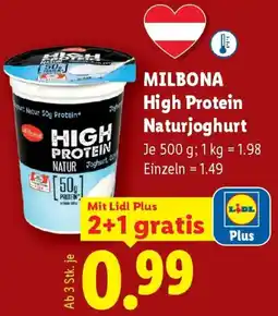 Lidl Milbona High Protein Naturjoghurt Angebot