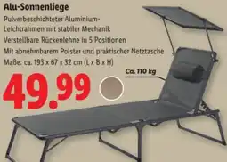 Lidl Livarno Home Alu-Sonnenliege Angebot