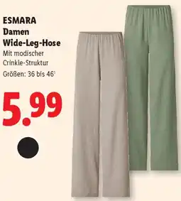 Lidl Esmara Damen Wide Leg Hose Angebot