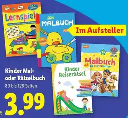 Lidl Kinder Mal- oder Rätselbuch Angebot
