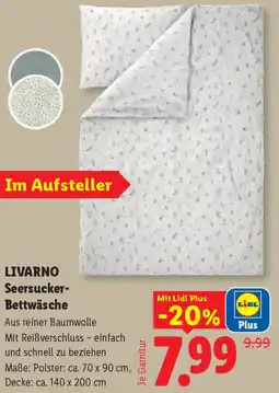 Lidl Livarno seersucker- bettwäsche Angebot