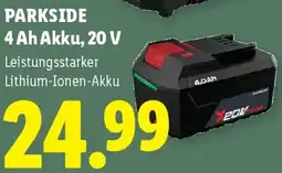 Lidl Parkside 4 Ah Akku, 20 V Angebot