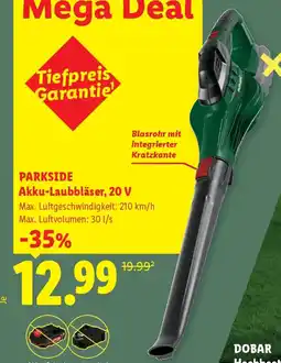 Lidl Parkside Akku-Laubbläser, 20 V Angebot