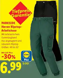 Lidl Parkside Herren Ripstop-Arbeitshose Angebot