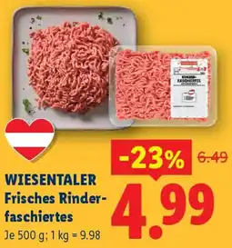 Lidl Wiesentaler frisches rinder- faschiertes Angebot