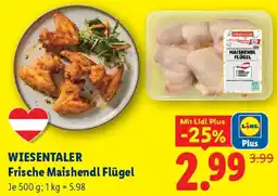 Lidl Wiesentaler frische maishendl flügel Angebot