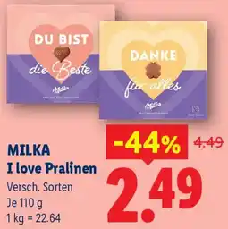 Lidl Milka I love Pralinen Angebot