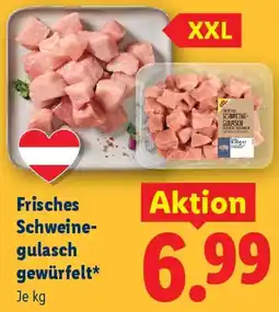 Lidl Frisches Schweine- gulasch gewürfelt Angebot