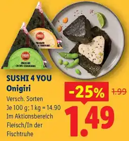 Lidl Sushi 4 you Onigiri Angebot