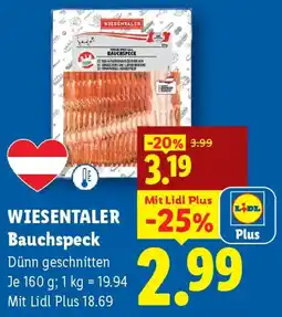 Lidl Wiesentaler Bauchspeck Angebot