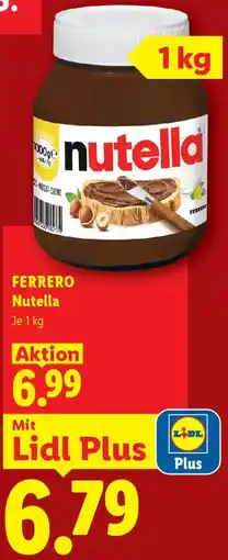 Lidl Ferrero Nutella Angebot