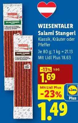 Lidl Wiesentaler Salami Stangerl Angebot