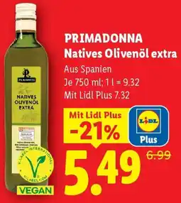Lidl Primadonna Natives Olivenöl Extra Angebot