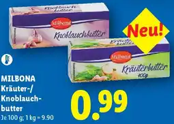 Lidl Milbona Kräuter-/ Knoblauch- butter Angebot