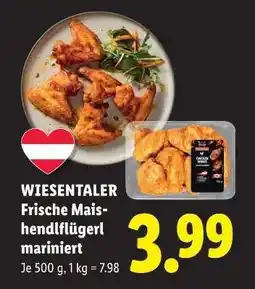 Lidl WIESENTALER Frische Maishendlflügerl mariniert Angebot