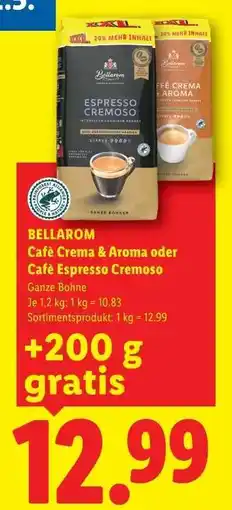 Lidl BELLAROM Café Crema & Aroma oder Café Espresso Cremoso Angebot