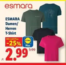 Lidl ESMARA Damen/Herren T-Shirt Angebot