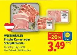 Lidl WIESENTALER Frische Karree- oder Schopfkoteletts Angebot