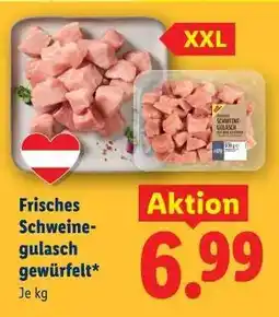 Lidl Frisches Schweine-gulasch gewürfelt Angebot