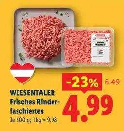 Lidl WIESENTALER Frisches Rinderfaschiertes Angebot