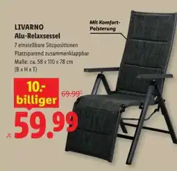 Lidl LIVARNO Alu-Relaxsessel Angebot