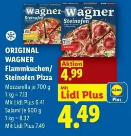 Lidl ORIGINAL WAGNER Flammkuchen/Steinofen Pizza Angebot