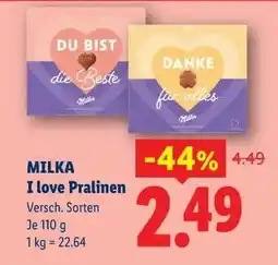 Lidl Milka I love Pralinen Angebot