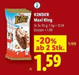 Lidl Kinder Maxi King Angebot