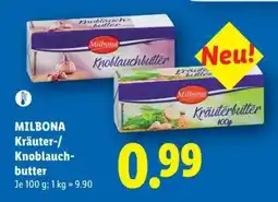 Lidl MILBONA Kräuter-/Knoblauchbutter Angebot