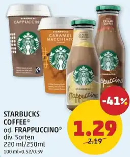 PENNY Starbucks coffee od. frappuccino Angebot