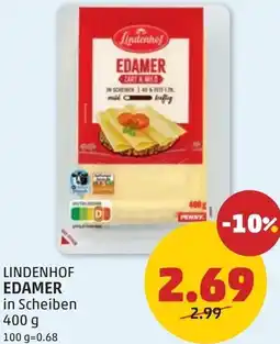 PENNY Lindenhof edamer in scheiben Angebot
