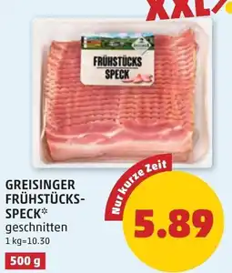 PENNY Greisinger frühstücks- speck Angebot