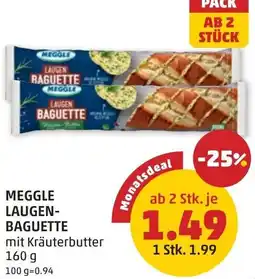 PENNY Meggle laugen- baguette mit kräuterbutter Angebot